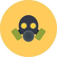 Gas Mask Flat Circle Multicolor vector