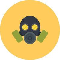 Gas Mask Flat Circle Multicolor vector