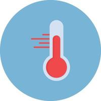 Thermometer Flat Circle Multicolor vector