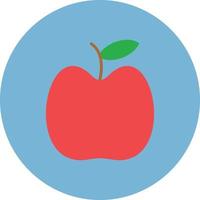 Apple Flat Circle Multicolor vector