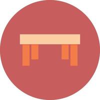 Table Flat Circle Multicolor vector