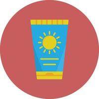 Sun Cream Flat Circle Multicolor vector