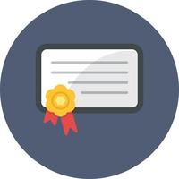 Digital Certificate Flat Circle Multicolor vector