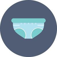 Diaper Flat Circle Multicolor vector