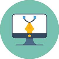 Web Design Flat Circle Multicolor vector