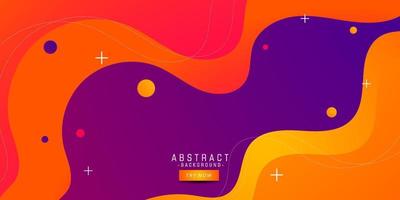 Modern dark purple orange pink geometric business banner design. creative banner design with wave shapes and lines for template. Simple horizontal banner. Eps10 vector