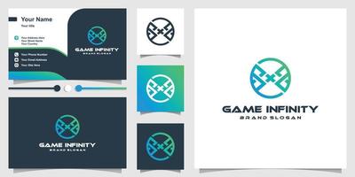 logotipo de juego abstracto con vector premium de estilo creativo y único