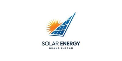 Solar logo design with modern creative concept Premium Vector