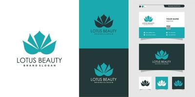 Lotus logo with creative concept for beauty and spa Premium Vector