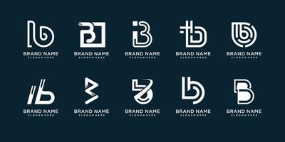 logotipo de letra b con concepto de elemento creativo para vector premium inicial o comercial