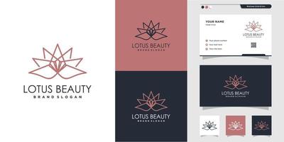 logotipo de loto con concepto creativo para vector premium de belleza y spa