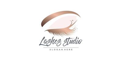 Eyelashes logo design vector with creative and unique style