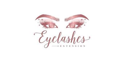 Eyelashes logo design vector with creative and unique style