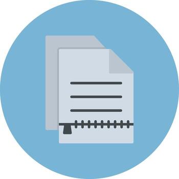 Zip File Flat Circle Multicolor vector