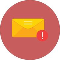 Urgent Mail Flat Circle Multicolor vector