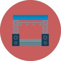 Stage Flat Circle Multicolor vector