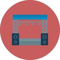 Stage Flat Circle Multicolor vector