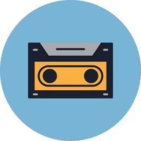 Cassette Flat Circle Multicolor vector