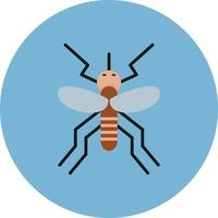 Mosquito Flat Circle Multicolor vector