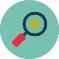 Magnifying Glass Flat Circle Multicolor vector