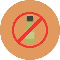 No Alcohol Flat Circle Multicolor vector