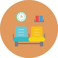 Waiting Room Flat Circle Multicolor vector