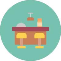 Bar Counter Flat Circle Multicolor vector