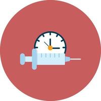Vaccine Time Flat Circle Multicolor vector