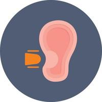 Ear Plug Flat Circle Multicolor vector