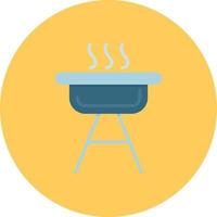 Grill Flat Circle Multicolor vector