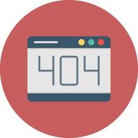 404 Error  Flat Circle Multicolor vector