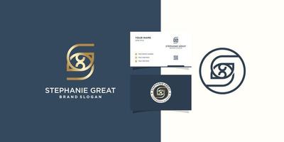 Letter S and G vector icon logo design with modern unique style Premium Vector