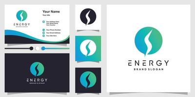 Energy icon vector logo design with modern and fresh concept Premium Vector