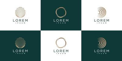 Global logo design with creative unique concept Premium Vector