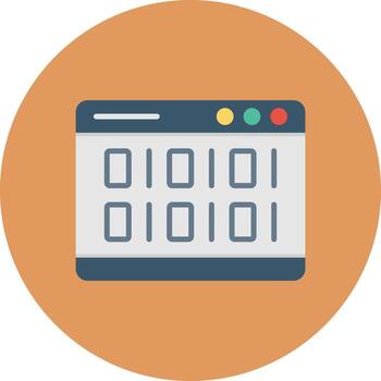 codificación círculo plano multicolor vector