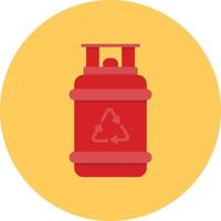 Gas Cylinder Flat Circle Multicolor vector
