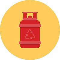 Gas Cylinder Flat Circle Multicolor vector