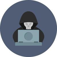 Hacker  Flat Circle Multicolor vector