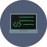 Programming  Flat Circle Multicolor vector