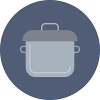 Cooking Pot Flat Circle Multicolor vector