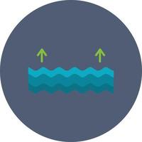 High Tide Flat Circle Multicolor vector