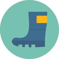 Rain Boots Flat Circle Multicolor vector