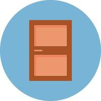 Door Flat Circle Multicolor vector