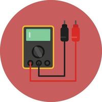 Voltmeter Flat Circle Multicolor vector