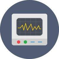 Oscilloscope Flat Circle Multicolor vector