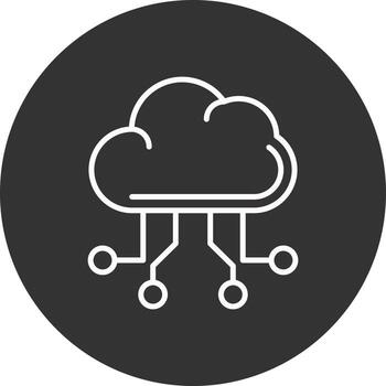 cloud computing círculo plano multicolor vector