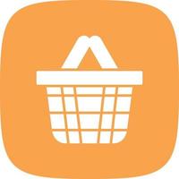Shopping Basket Glyph Round Corner vector