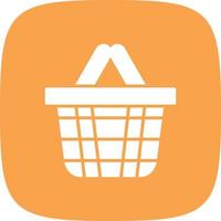 Shopping Basket Glyph Round Corner vector