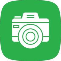 Photo Camera Glyph Round Corner vector