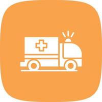 Ambulance Glyph Round Corner vector